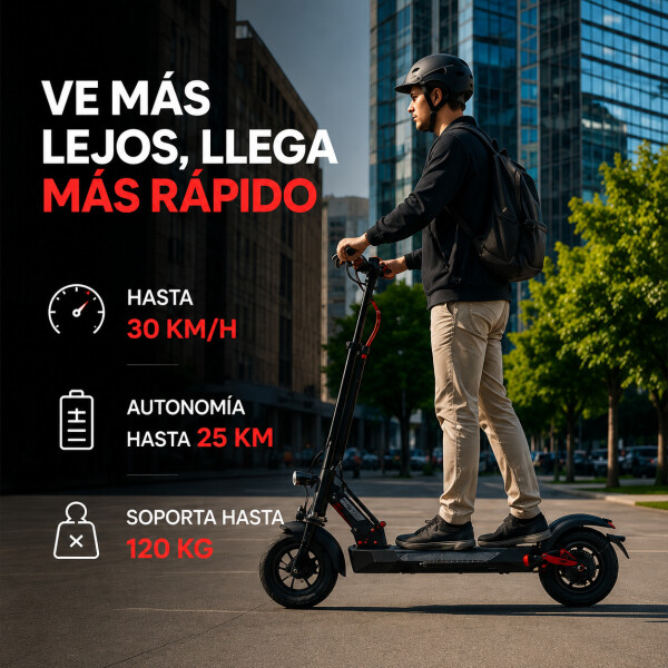 Monopatin Electrico Scooter Pro Gogreen Silence R10 30Km/h Variante Color Negro
