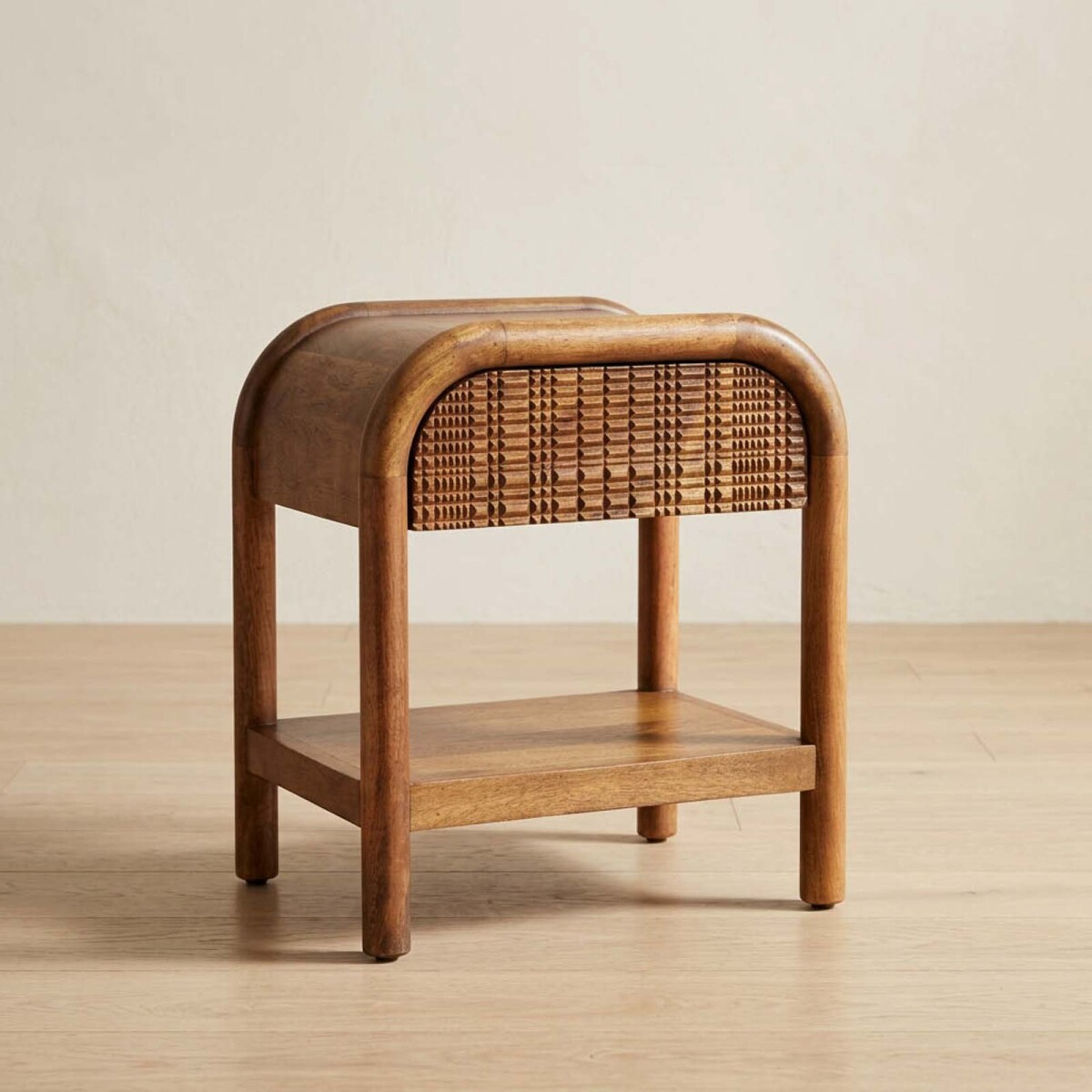 MESA DE LUZ - MADERA-DE-MANGO MARRON 1C LEIF 