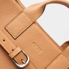 Cartera de mano Capri en cuero liso vegetal Vaqueta