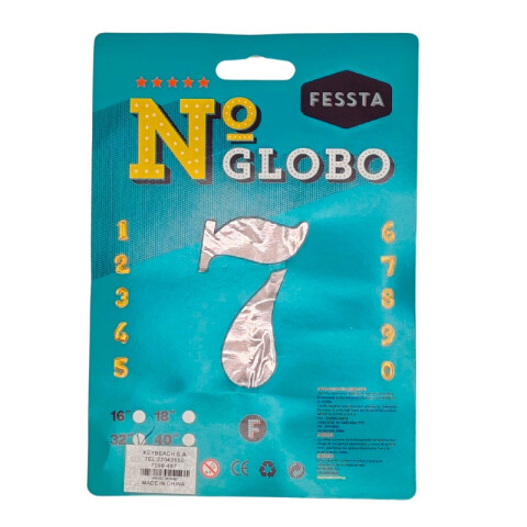 Globo Fessta Número 32" Rosa Oro SIETE
