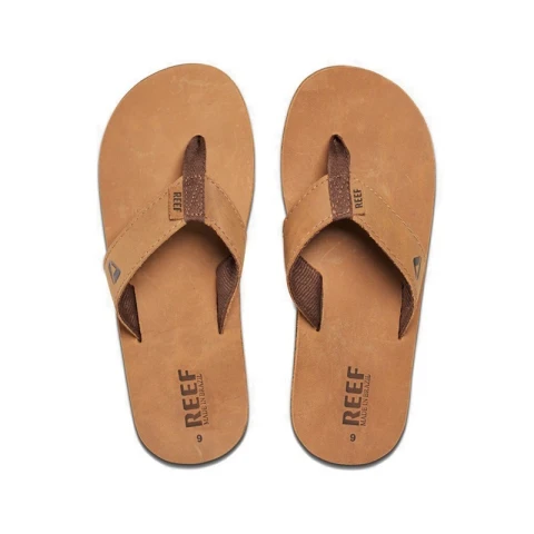 Ojotas Reef Leather Smoothy Marrón