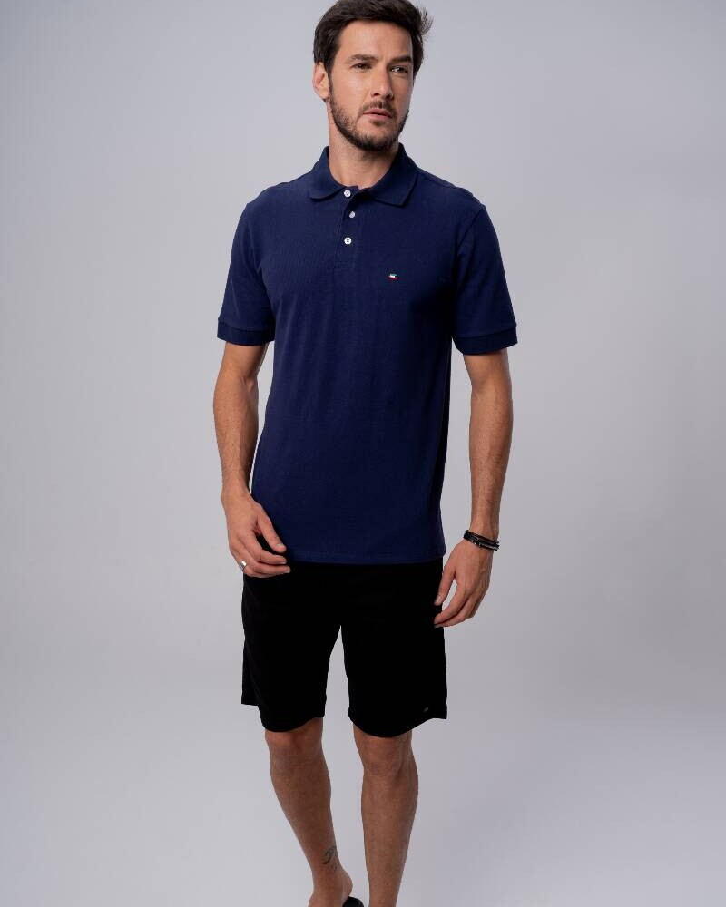 Remera polo basica Azul marino