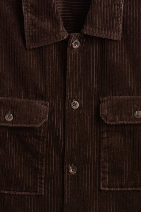 Sobrecamisa De Pana Hombre Dark Brown 1