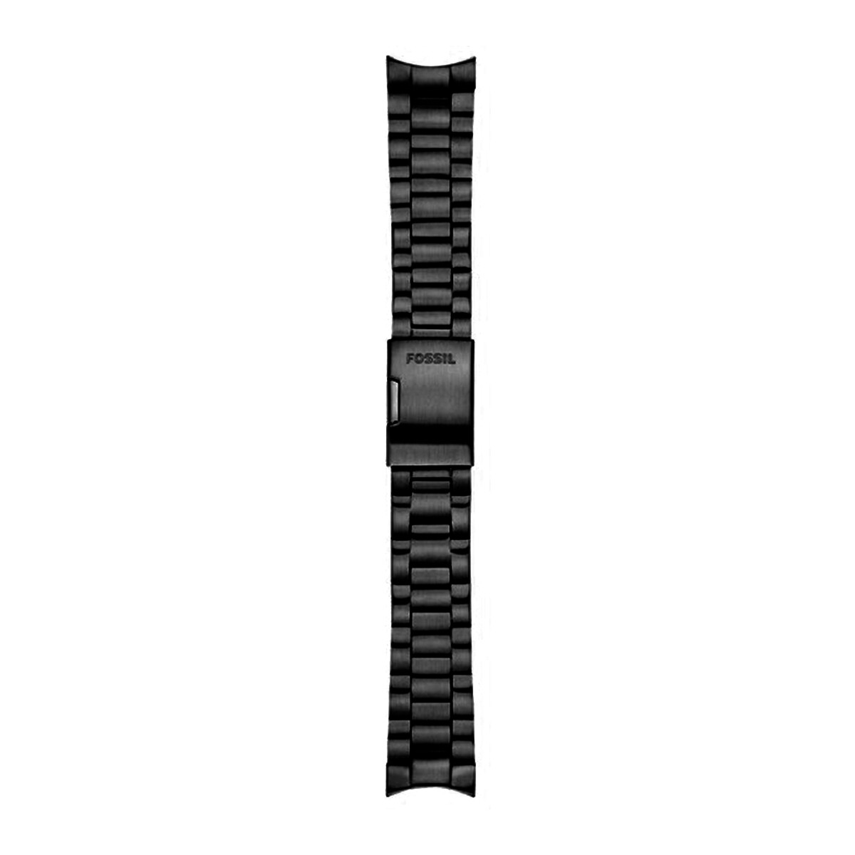 Correa Fossil Acero Negro 22MM 