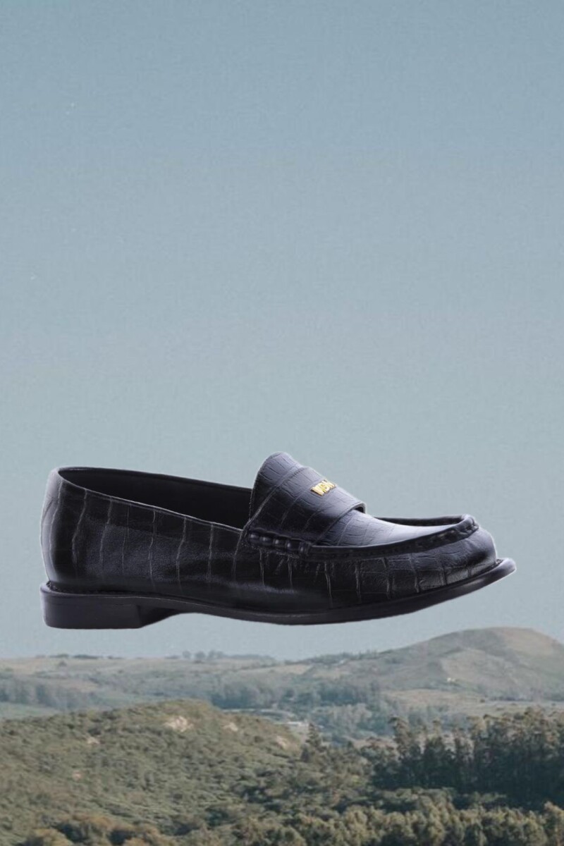Mocasín Croco - Negro 