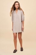 VESTIDO TALA STRIPED Beige Claro