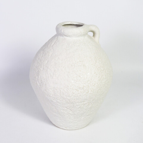 JARRON DE CERAMICA BLANCO 22X28CM Unica