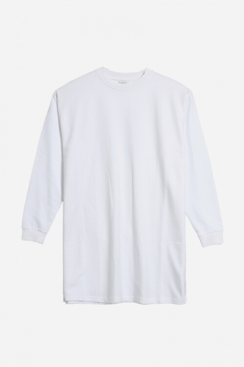 Vestido m/l de algodón BLANCO