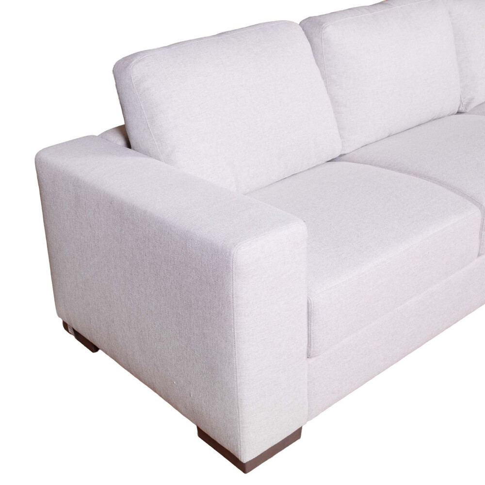SOFA C/CHAISE MÁS DE 4 CUERPOS TELA NATURAL-BEIGE SMART BEIGE