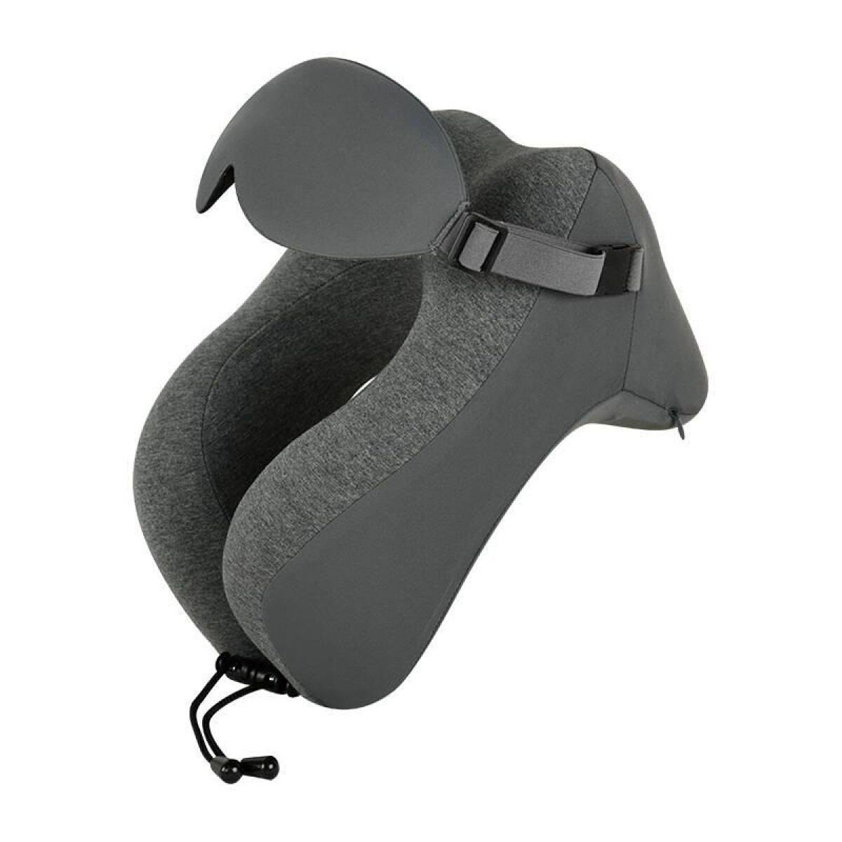 Set Almohada De Viaje Con Memoria + Tapa Ojos brio - Gris Oscuro 