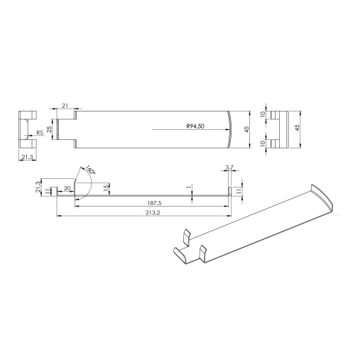 ACCESORIO BASE PARA ESCALON PARA MAIN SET GRIS