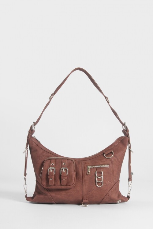 Hobo multicierres marrón