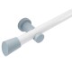 Barrote Cortina 2,00m 28mm + 2 soportes CELESTE Y BLANCO CELESTE Y BLANCO