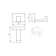 PERCHA SIMPLE METAL VENECIA CROMO ACCESORIO DE BAÑO METALICO CROMO