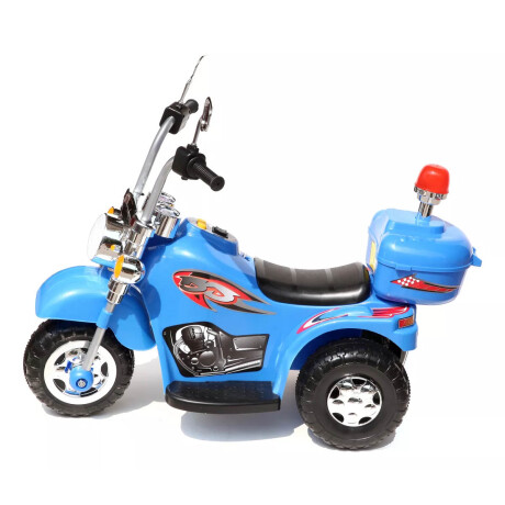 Moto Policía A Batería Triciclo Con Reversa Luz Sonido Azul