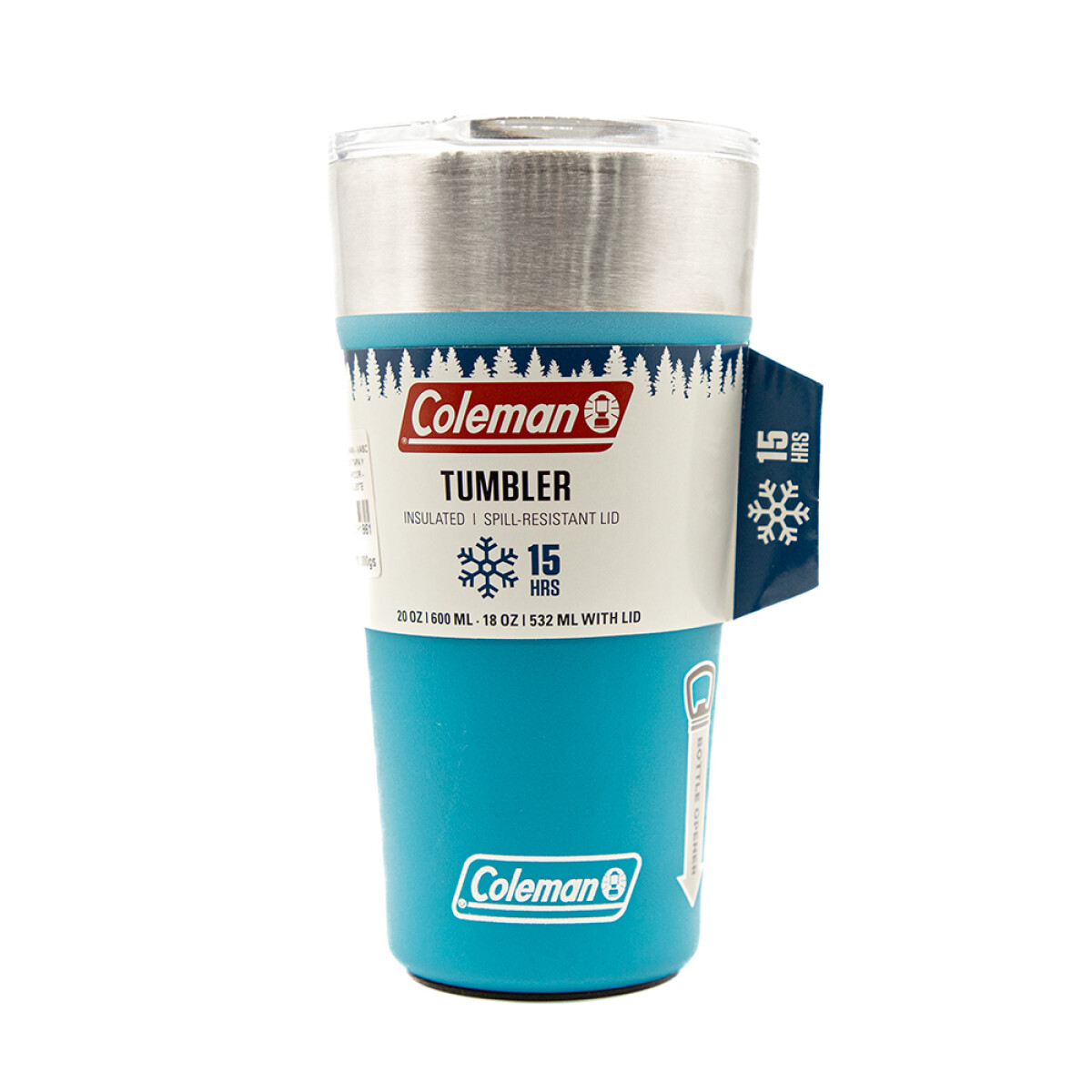 COLEMAN VASO CON TAPA Y ABRIDOR - CELESTE 