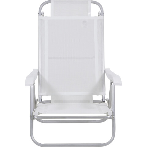 Silla Plegable de Aluminio 6 Posición BLANCO
