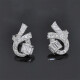 Caravanas En Oro 18K Blanco Con Brillantes Caravanas En Oro 18K Blanco Con Brillantes