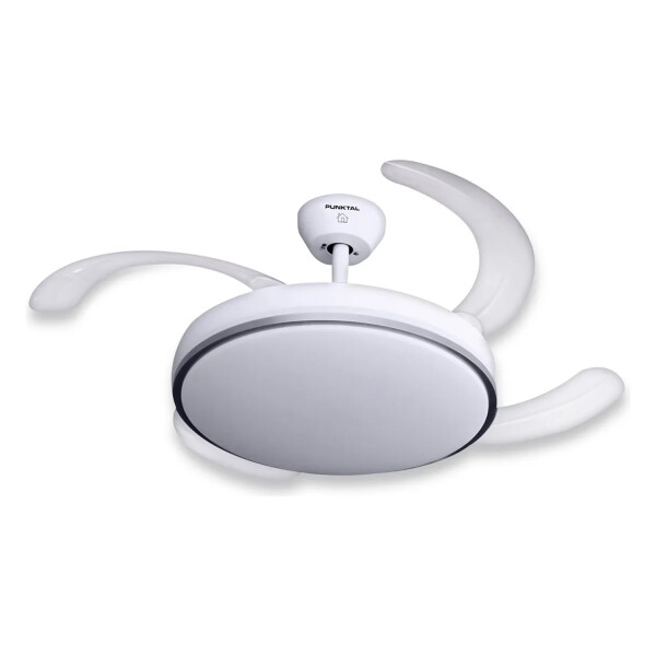 Ventilador De Techo Punktal Retractil Con Luz Y Control VENTILADOR RETRACTIL PUNKTAL PK-107VR