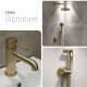 Juego Grifería Oro Mate Ducha Higiénica Y Lav Bajo DORADO-BRUSHED GOLD