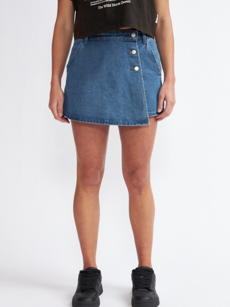 SHORT POLLERA MINERVA AZUL OSCURO