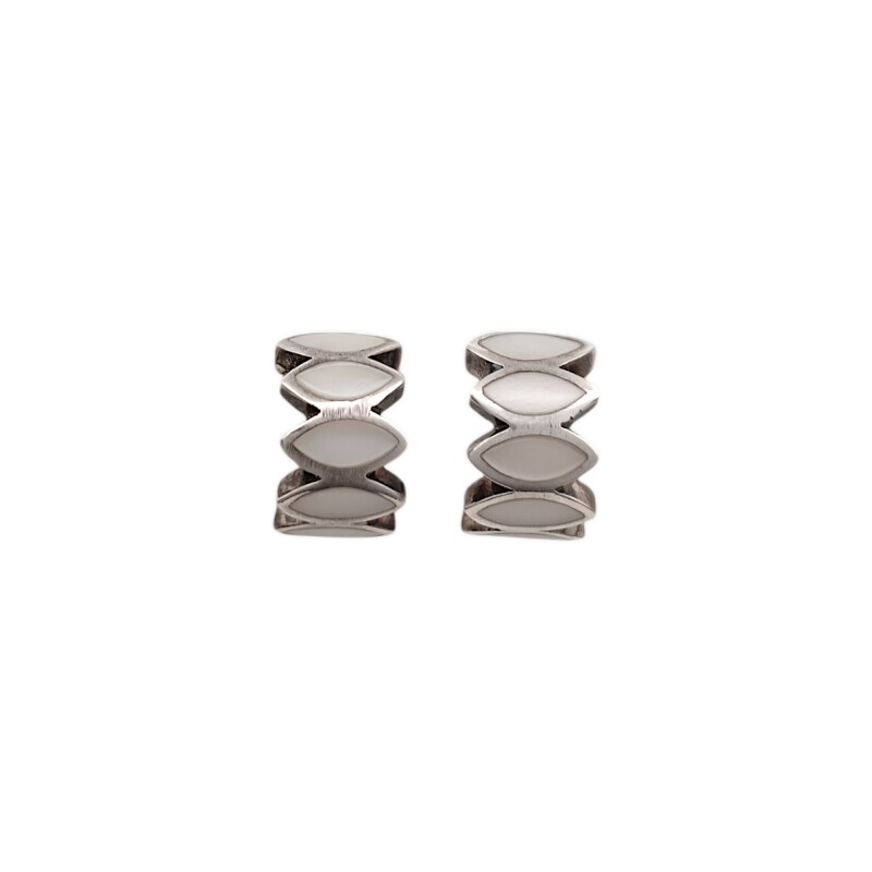 Caravanas Almendra-Plata 925-Piedra Nacar-CA3336 Conpiedra