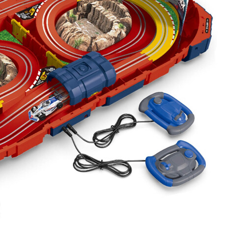 Set Pista Carreras Valija Portable + 2 Autos C/Remoto Set Pista Carreras Valija Portable + 2 Autos C/Remoto