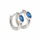 Aros pequeños con Zirconia en color azul Aros pequeños con Zirconia en color azul