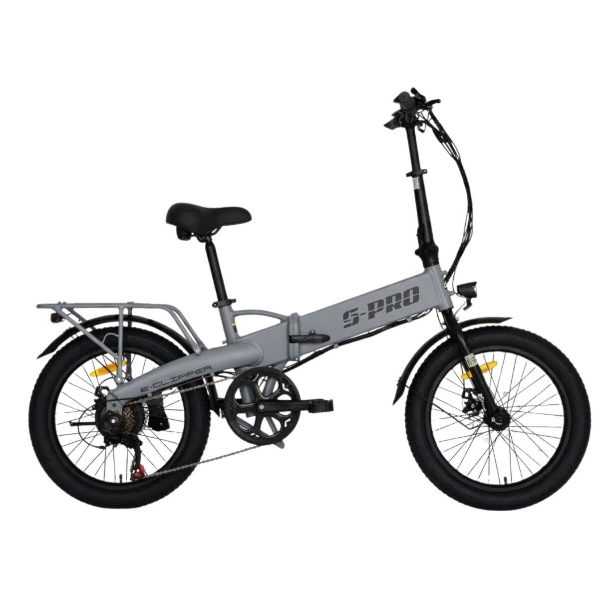 Bicicleta Eléctrica Plegable S-pro E-clipper Rodado 20 - Gris 