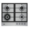 Anafe Con Alimentación A Gas - Beko Hiaw 64225 Sx Color Acero Inoxidable - 4 Hornallas Anafe Con Alimentación A Gas - Beko Hiaw 64225 Sx Color Acero Inoxidable - 4 Hornallas