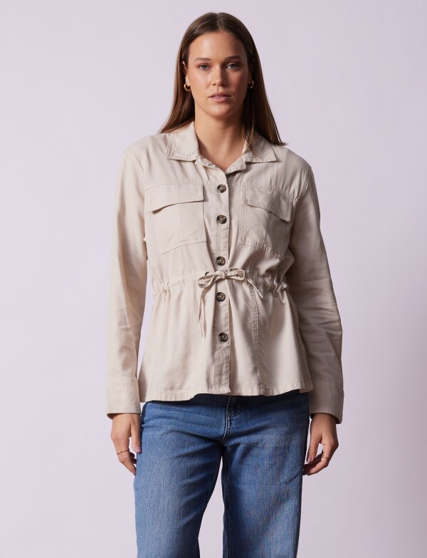Sobrecamisa Lino BEIGE