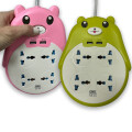 Alargue Con Diseño De Osito y 2 Puerto USB Verde