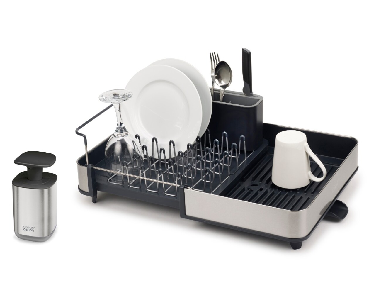 Set Escurridor Extensible y Dispensador de Jabón Joseph Joseph Rethink Your Sink™ - Preventa Set Escurridor Extensible y Dispensador de Jabón Joseph Joseph Rethink Your Sink™ - Preventa