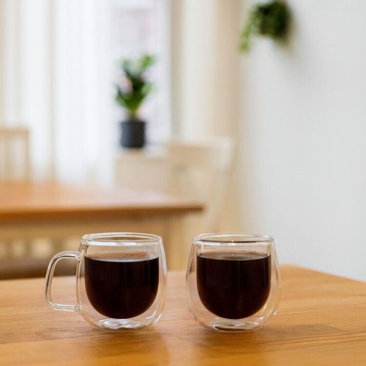 JUEGO DE TAZAS VIDRIO DOBLE PARED 200ML X 2UNDS JUEGO DE TAZAS VIDRIO DOBLE PARED 200ML X 2UNDS