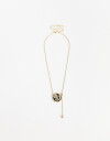 Collares Cortos Color Collar Corto Rosa Strass - Dorado