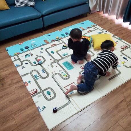 Alfombra Anti golpes Infantil Bebe Niños 2 X1.8Mts Amarillo Claro