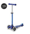 Monopatín Micro Mini Deluxe LED Ajustable con 3 Ruedas Azul