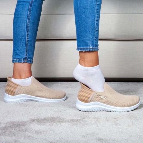 Zapatillas de calzado fácil - Ezy Fit Beige