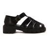 Euro Teens Sandalia Casual Tres Tiras C/talón Suela Tractor Negro