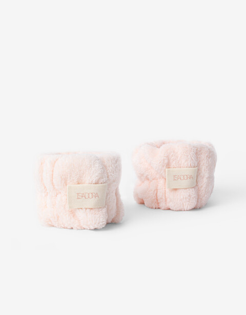 Complementos de Cosmética Isa Is Going Muñequeras Para Rutina Facial - Rosa Polvo