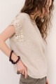 BLUSA LINO CROCHET BEIGE