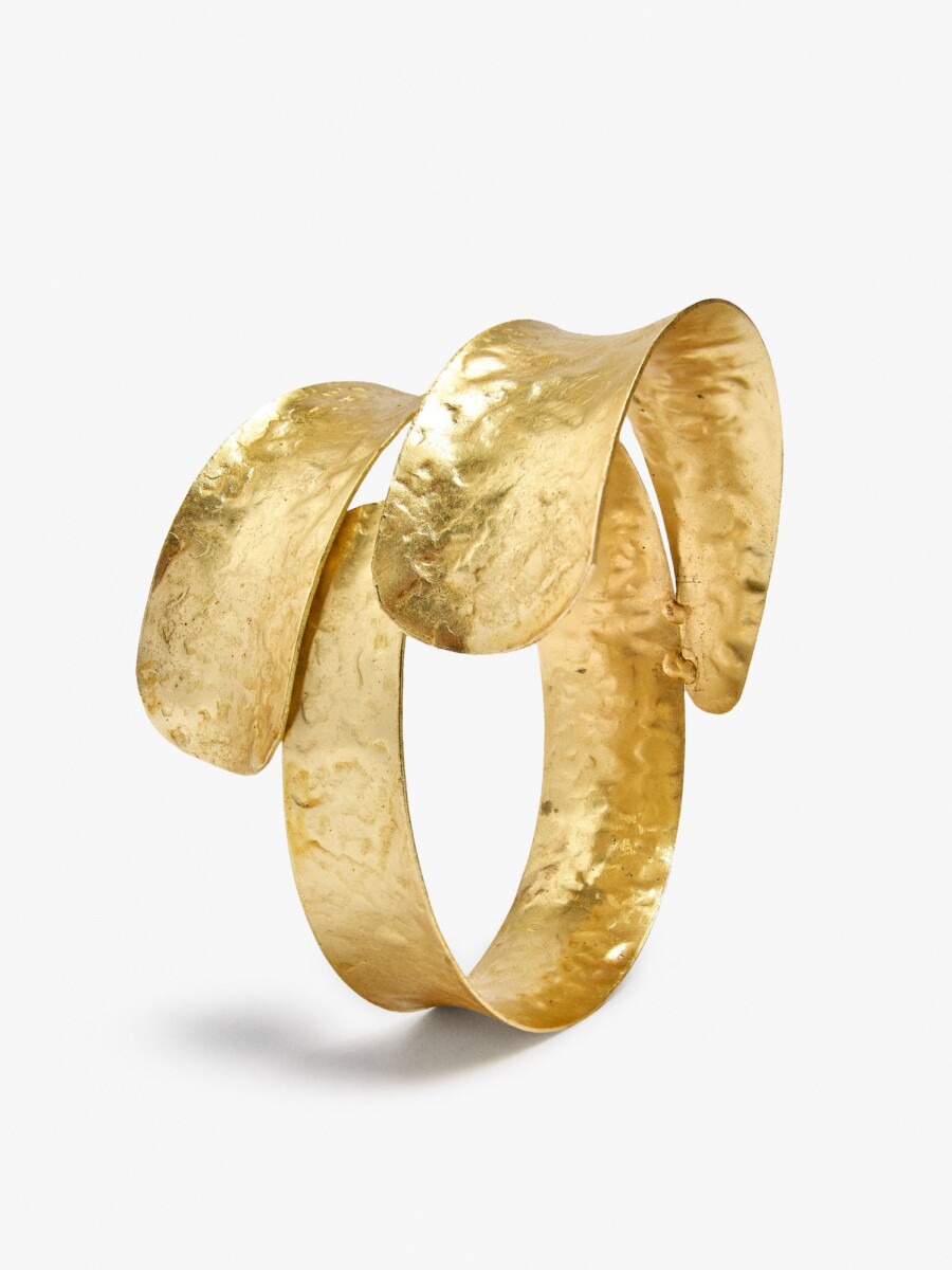 Brazalete Con Efecto Doble dorado