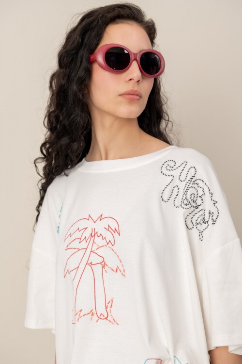 Remera Palma Blanco