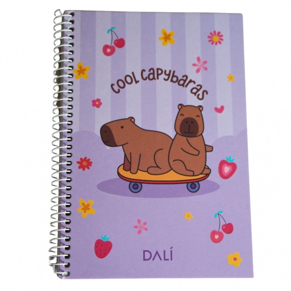 CUADERNO A5 DALI 70 HOJAS TAPA COOL CAPYBARAS