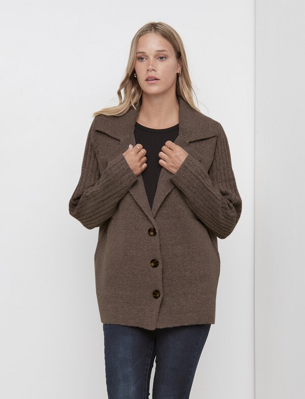 Cardigan Soft Melange MARRON