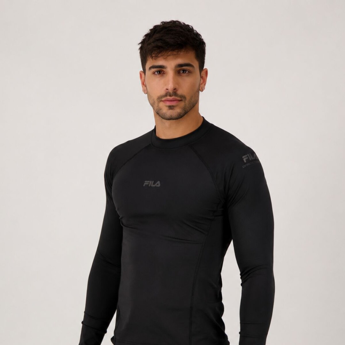 REMERA HOMBRE MANGA LARGA WATER SPORT II FILA - NEGRO 