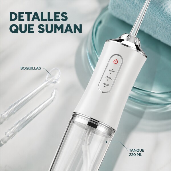 Irrigador Limpiador Oral Bucal Dental Brackets Profesional Blanco