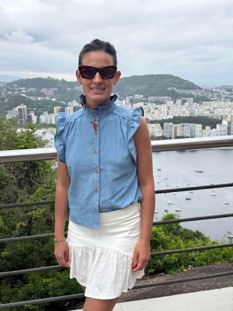 Blusa Cereza Denim - Celeste 