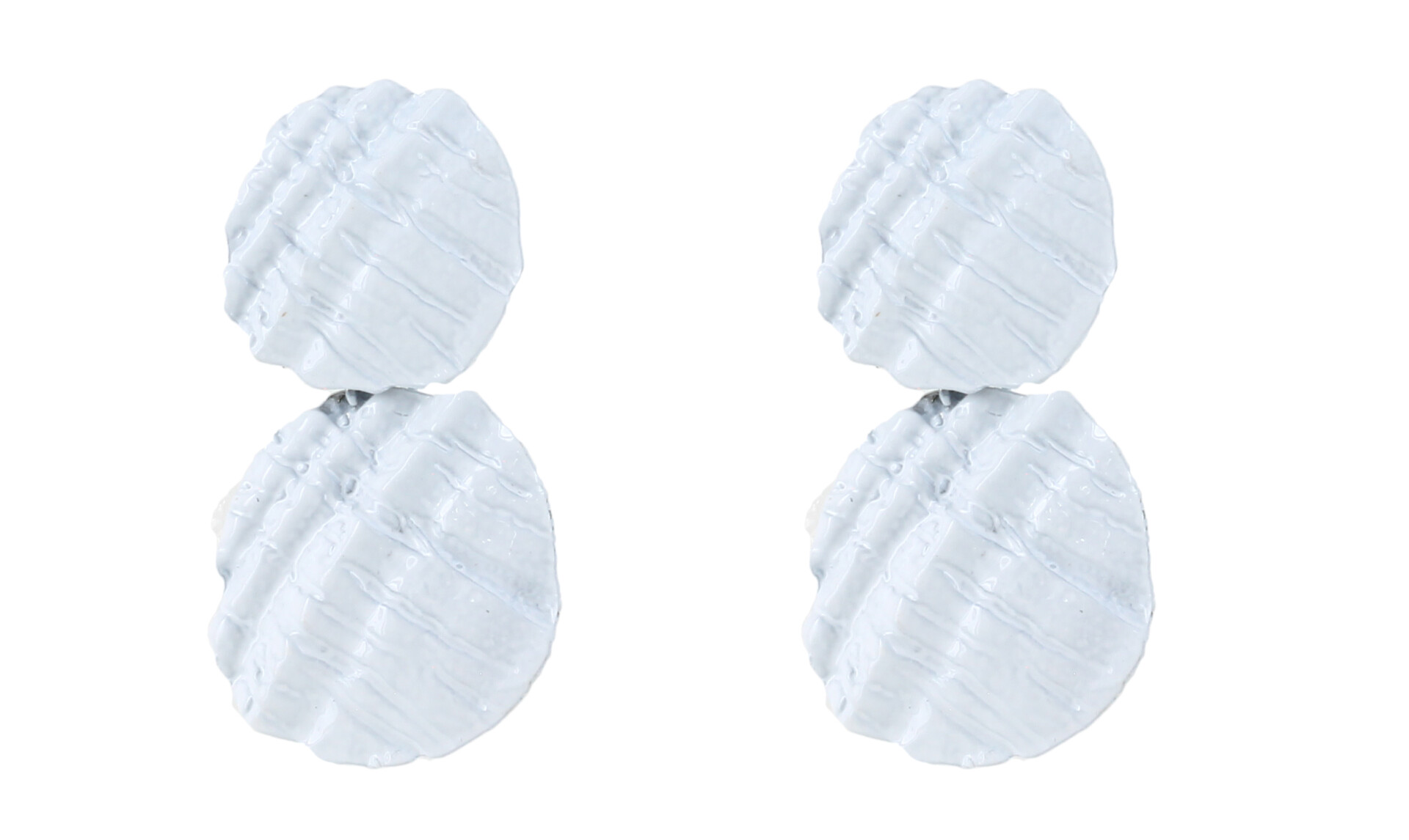 Caravana de Mujer Miss Carol Caravana colgante texturada - Blanco 