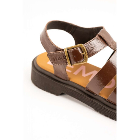 Sandalias Cangrejeras De Cuero Chocolate